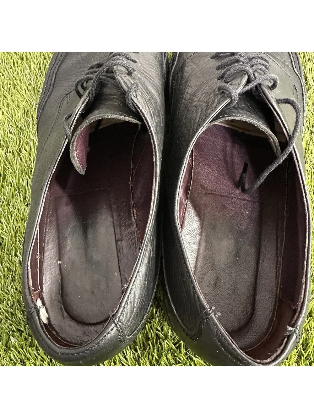 Dolce & Gabbana Dress Shoes Wing Tip Black Stitch Mens EU 46 US 12
